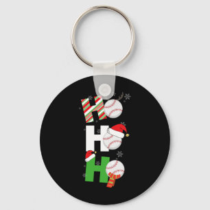 Fun Christmas Baseball Pajamas Player Matching Tea Key Ring