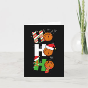 Fun Christmas Basketball Pyjamas Player Matching C Card