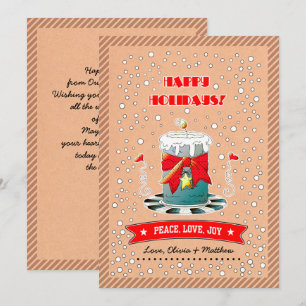 Fun Christmas Candle Kraft Paper Holiday Card