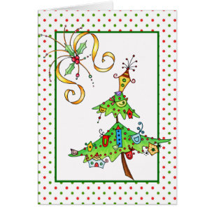 Fun Christmas Card with Christmas Tree