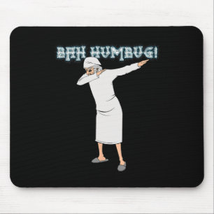 Fun Christmas Carol Dabbing Scrooge Nightgown Bah Mouse Pad