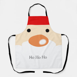 Fun Christmas Cute Minimal Santa Face Apron
