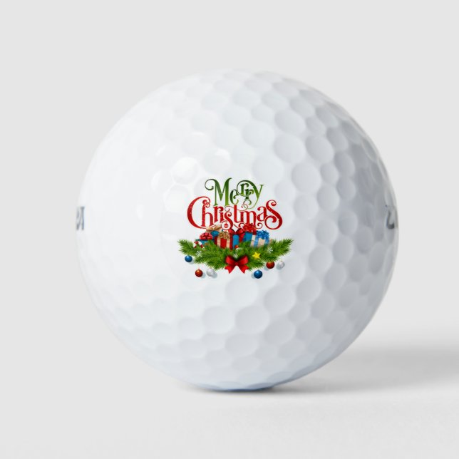 Fun Christmas Designs Golf Balls (Front)