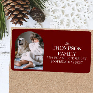 Fun Christmas Family Photo Return Address Mailing Label