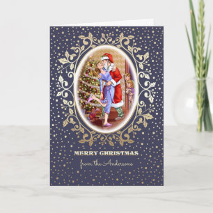 Fun Christmas Family Scene Custom Holiday Card
