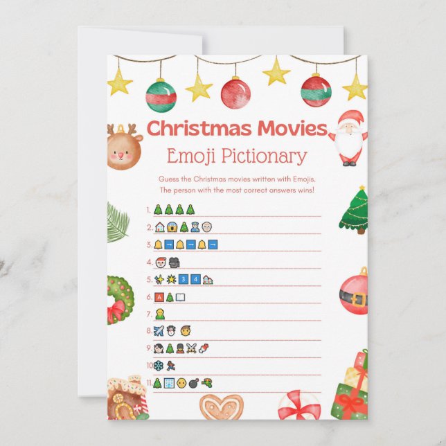 Fun Christmas Game - Not Editable -  Invitation (Front)