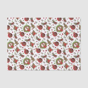Fun Christmas Gingerbread Men Tissue Paper