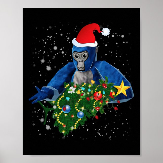 Fun Christmas Gorilla Tag  Poster (Front)