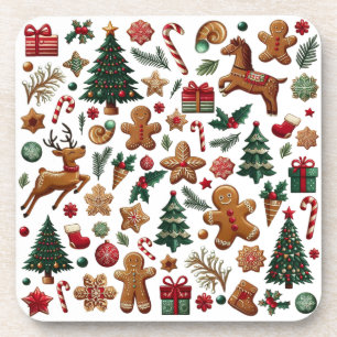 Fun Christmas Hard Plastic Coaster