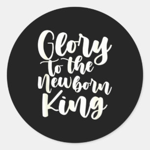 Fun Christmas Holiday Saying Religious Christian E Classic Round Sticker