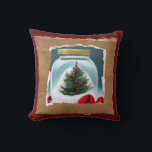Fun Christmas in a jar collage decoration Cushion<br><div class="desc">A cute fun Christmas decoration pillow for the home. This makes a lovely gift for family and friends this Xmas. Christmas caught in a jar is a beautiful Christmas collage. You feel like if you open it you will smell Christmas.</div>