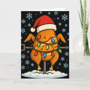 Fun Christmas Lights Wrapped Rotisserie Chicken Fo Card