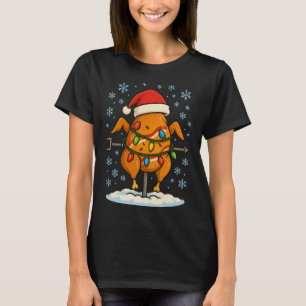 Fun Christmas Lights Wrapped Rotisserie Chicken Fo T-Shirt