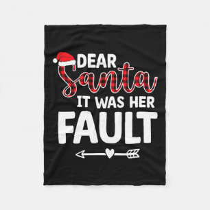 Fun Christmas Matching Couples His Hers Pyjamas Fleece Blanket