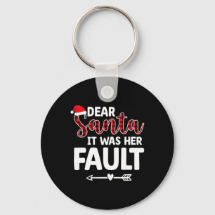 Fun Christmas Matching Couples His Hers Pyjamas  Key Ring