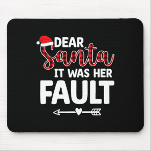 Fun Christmas Matching Couples His Hers Pyjamas  Mouse Pad