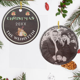 Fun Christmas Photo Keepsake Ceramic Tree Decoration
