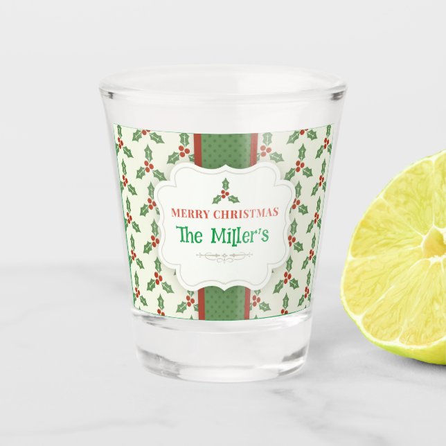 FUN! Christmas Shot Glass - Personalised -Add Name (Front)