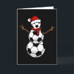 Fun Christmas Soccer Santa Snowman  Card<br><div class="desc">Fun Christmas Soccer Santa Snowman</div>