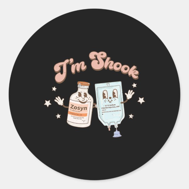 Fun Christmas Tee Crna Pacu ER ED ICU Cricital Car Classic Round Sticker (Front)