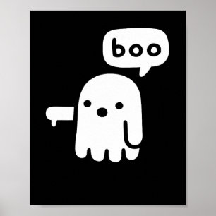 Fun Chunky Ghost Of Disapproval Boo Halloween  Poster