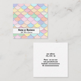 Fun circle design square business card