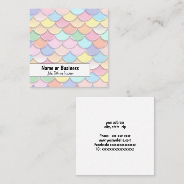 Fun circle design square business card (Front/Back)