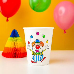 Fun Circus Clown Juggling Balls Paper Cups