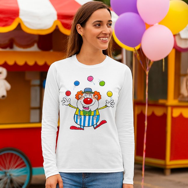 Fun Circus Clown Juggling Balls T-Shirt (Creator Uploaded)