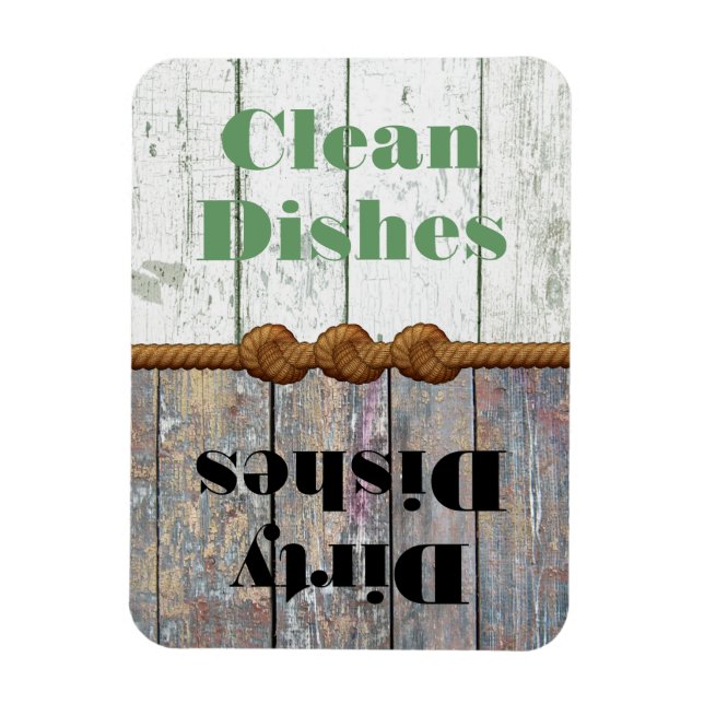 Fun Clean / Dirty Dishwasher Magnet (Vertical)