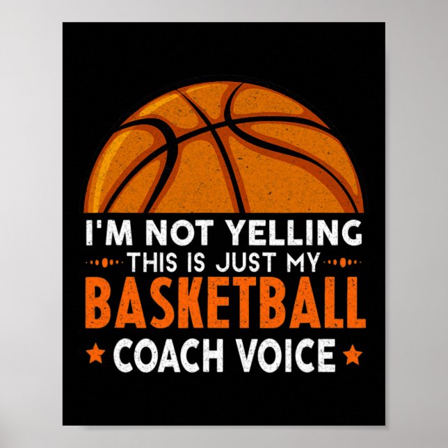 Fun Coach Bysketbyll Player Kids  Poster (Front)