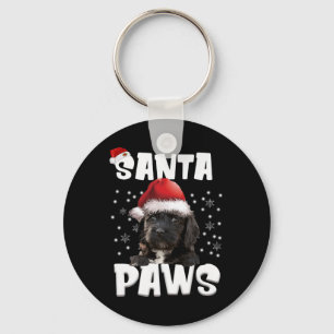 Fun Cockapoo Christmas Lights Tree Dog Lover Xmas Key Ring