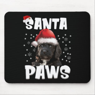 Fun Cockapoo Christmas Lights Tree Dog Lover Xmas Mouse Pad