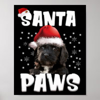 Fun Cockapoo Christmas Lights Tree Dog Lover Xmas 