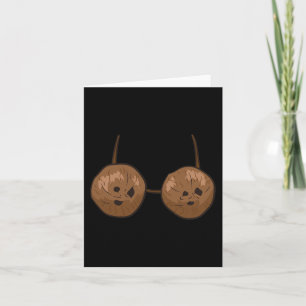 Fun Coconut Summer Coconuts Bra Fun Halloween Cost Card