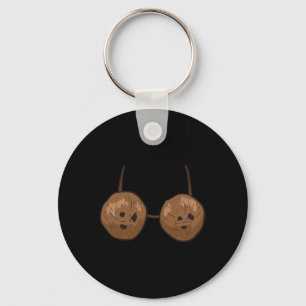 Fun Coconut Summer Coconuts Bra Fun Halloween Cost Key Ring