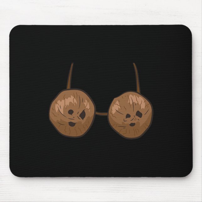 Fun Coconut Summer Coconuts Bra Fun Halloween Cost Mouse Pad (Front)