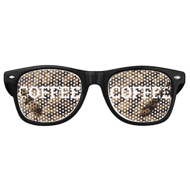 Fun COFFEE Adict retro Shades / Party Sunglasses (Front)
