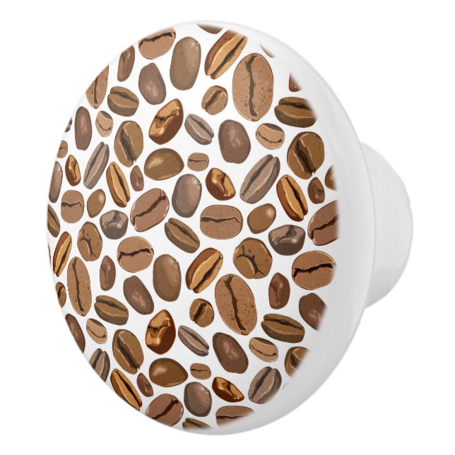 Fun Coffee Bean Design Ceramic Knob (Right)