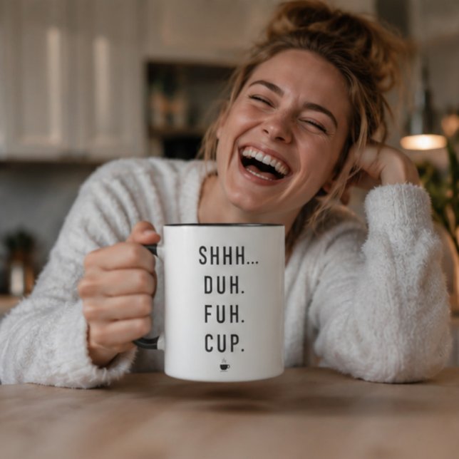 Fun coffee humor typography modern coworker mug (Creator Uploaded)