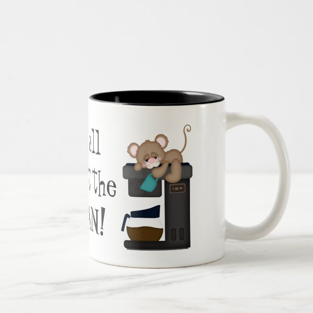 Fun coffee lover Mice mug (Right)