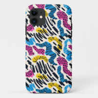 Fun colorful abstract drawing of animal patterns