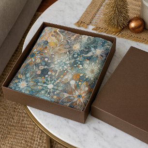 Fun Colorful Abstract Ice Crystals Snowflakes Art Tissue Paper