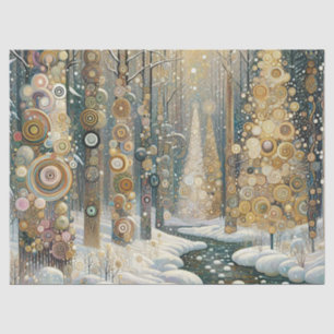 Fun Colorful Abstract Winter Wonderland Art Tissue Paper