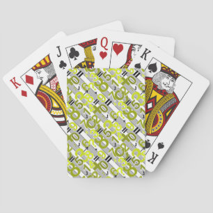Fun colorful arithmetic math bright retro pattern playing cards