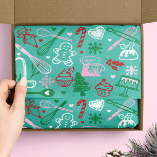 Fun Colorful Baking & Cooking Utensil Christmas Tissue Paper