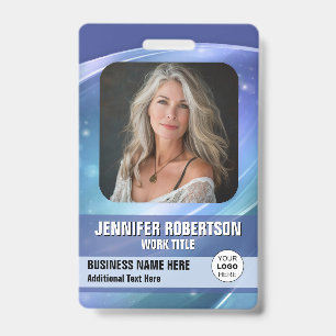 Fun Colorful Personalized Photo Employee Badge ID Badge