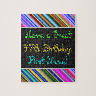 Fun, Colorful, Whimsical 47th Birthday Puzzle