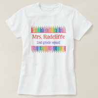 Fun Coloured Pencils Stars Teacher's Name