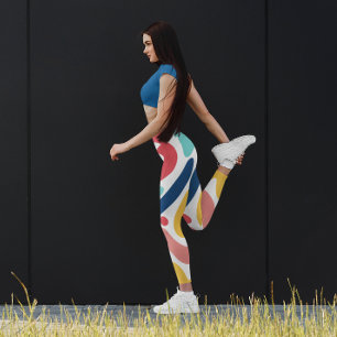 Fun colourful abstract stylish fun leggings